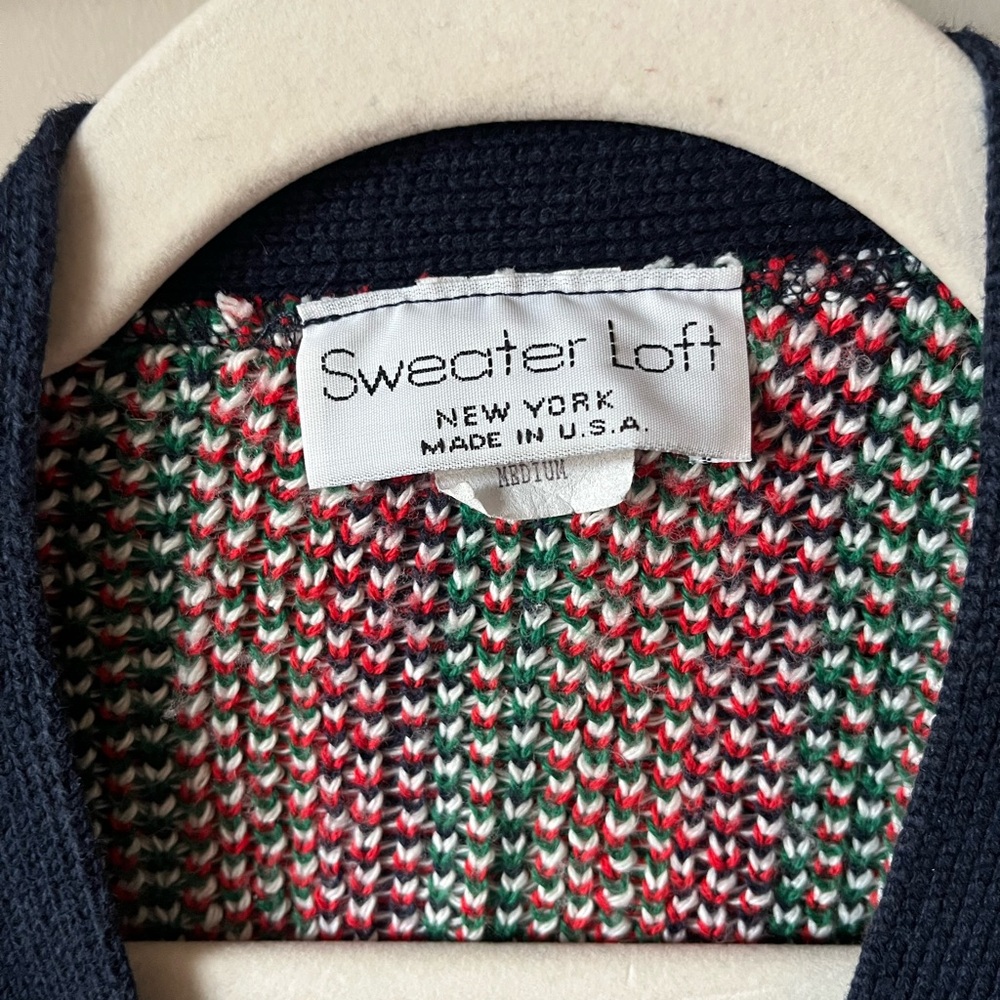 Vintage 90s Y2K Sweater Loft Bears Family Vest Ralph Lauren Inspired Holiday - Picture 5 of 9